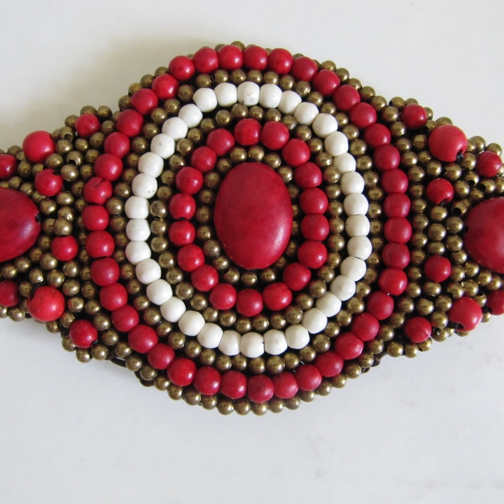 Handmade Indian Beaded Cuff Bracelet